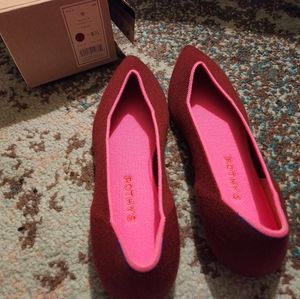 NIB Rothy's The Point, Merino Wool Currant in 9.5